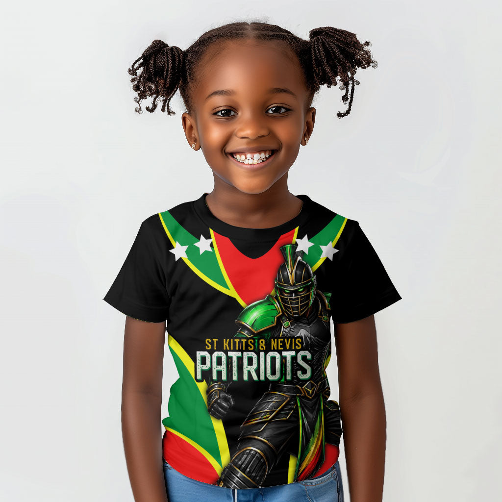 Personalized St Kitts And Nevis Patriots Cricket Kid T shirt Dynamic Player Celebration Team Pride