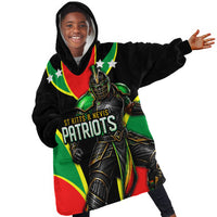 Personalized St Kitts And Nevis Patriots Cricket Kid Wearable Blanket Hoodie Dynamic Player Celebration Team Pride