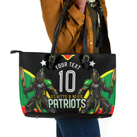Personalized St Kitts And Nevis Patriots Cricket Leather Tote Bag Dynamic Player Celebration Team Pride