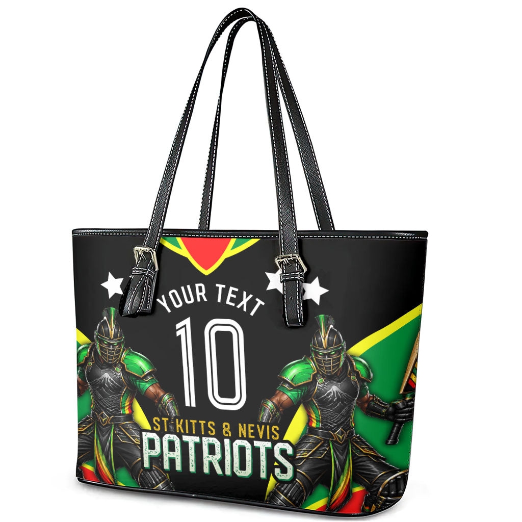 Personalized St Kitts And Nevis Patriots Cricket Leather Tote Bag Dynamic Player Celebration Team Pride