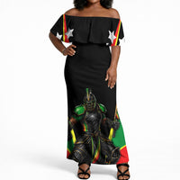 Personalized St Kitts And Nevis Patriots Cricket Off Shoulder Maxi Dress Dynamic Player Celebration Team Pride