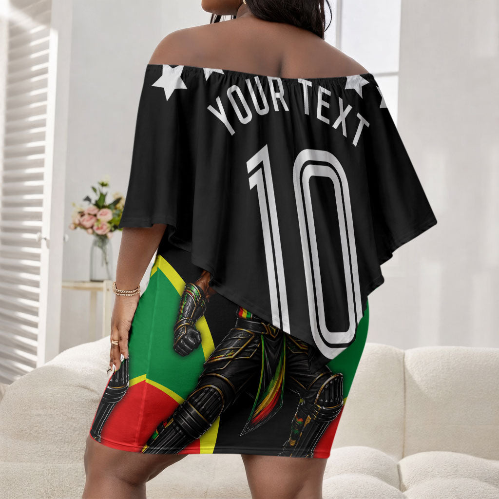 Personalized St Kitts And Nevis Patriots Cricket Off Shoulder Short Dress Dynamic Player Celebration Team Pride