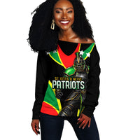 Personalized St Kitts And Nevis Patriots Cricket Off Shoulder Sweater Dynamic Player Celebration Team Pride