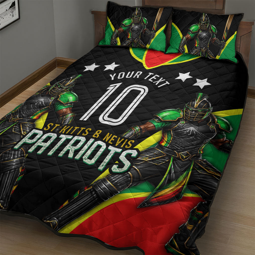 Personalized St Kitts And Nevis Patriots Cricket Quilt Bed Set Dynamic Player Celebration Team Pride