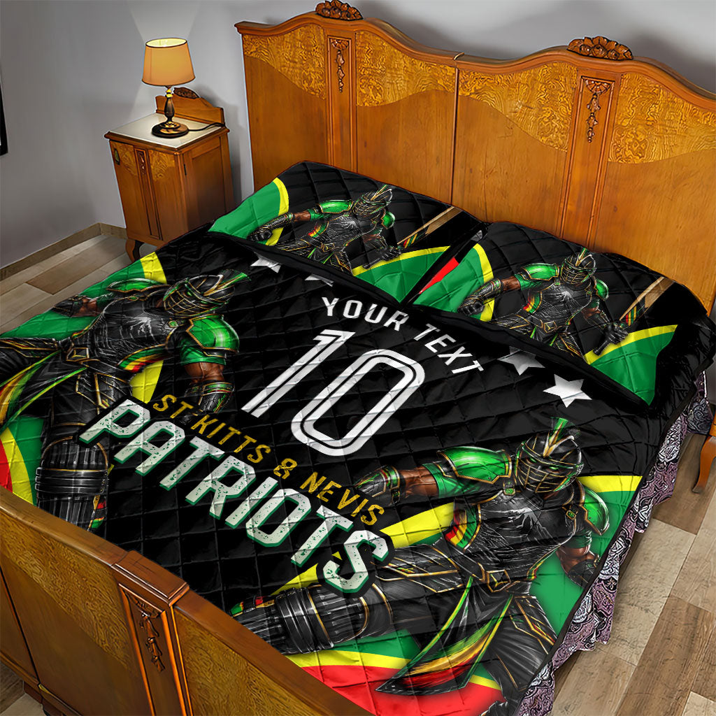 Personalized St Kitts And Nevis Patriots Cricket Quilt Bed Set Dynamic Player Celebration Team Pride