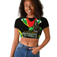 Personalized St Kitts And Nevis Patriots Cricket Raglan Cropped T shirt Dynamic Player Celebration Team Pride