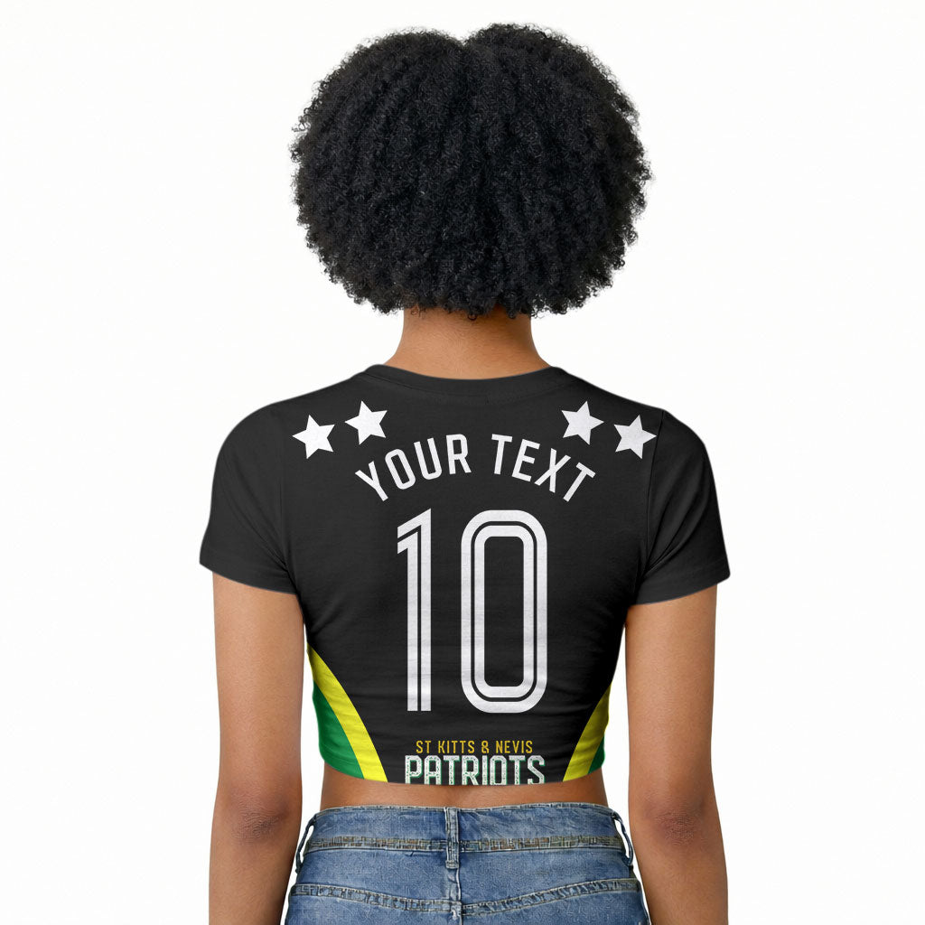 Personalized St Kitts And Nevis Patriots Cricket Raglan Cropped T shirt Dynamic Player Celebration Team Pride