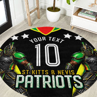 Personalized St Kitts And Nevis Patriots Cricket Round Carpet Dynamic Player Celebration Team Pride