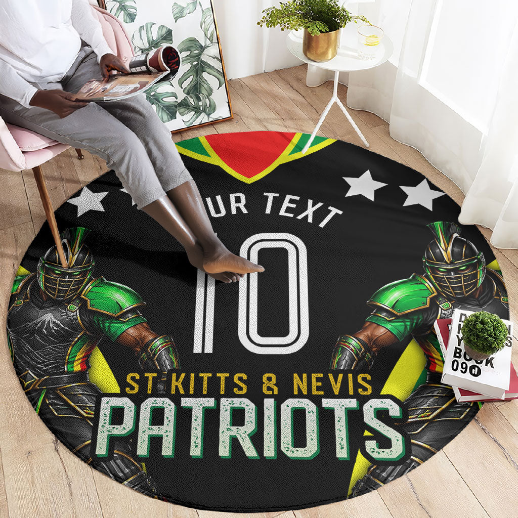 Personalized St Kitts And Nevis Patriots Cricket Round Carpet Dynamic Player Celebration Team Pride