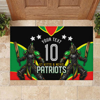 Personalized St Kitts And Nevis Patriots Cricket Rubber Doormat Dynamic Player Celebration Team Pride
