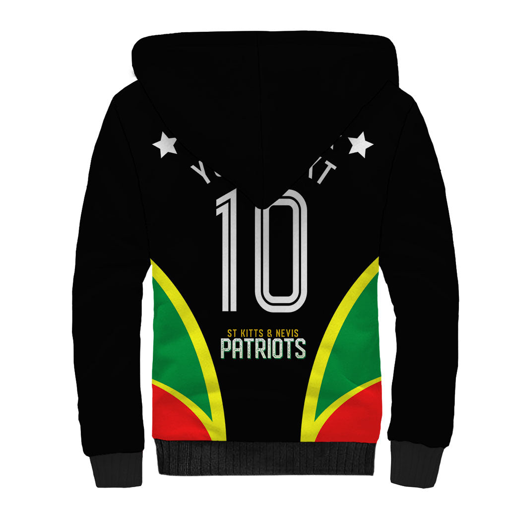 Personalized St Kitts And Nevis Patriots Cricket Sherpa Hoodie Dynamic Player Celebration Team Pride