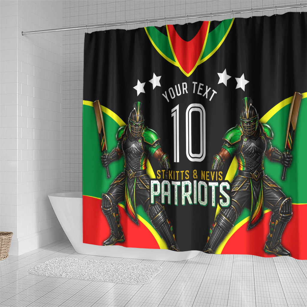 Personalized St Kitts And Nevis Patriots Cricket Shower Curtain Dynamic Player Celebration Team Pride