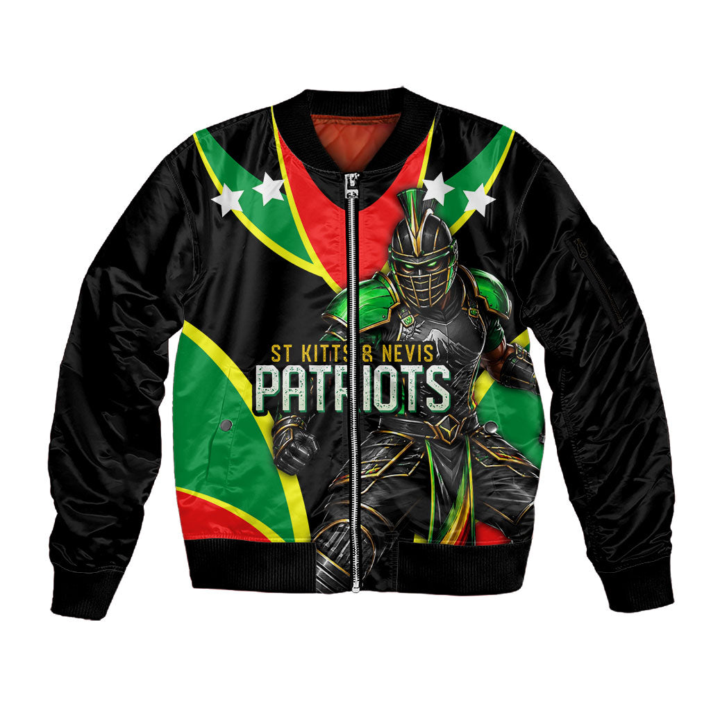 Personalized St Kitts And Nevis Patriots Cricket Sleeve Zip Bomber Jacket Dynamic Player Celebration Team Pride