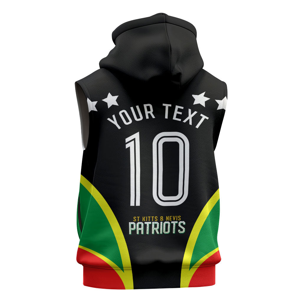 Personalized St Kitts And Nevis Patriots Cricket Sleeveless Hoodie Dynamic Player Celebration Team Pride
