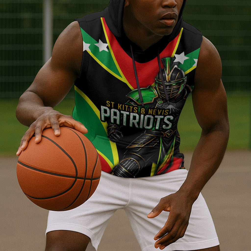 Personalized St Kitts And Nevis Patriots Cricket Sleeveless Hoodie Dynamic Player Celebration Team Pride