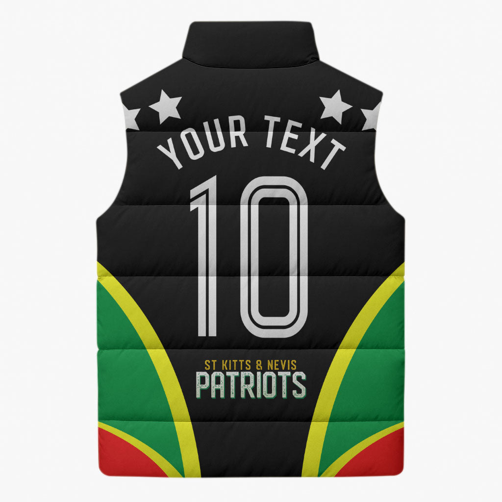 Personalized St Kitts And Nevis Patriots Cricket Sleeveless Puffer Jacket Dynamic Player Celebration Team Pride