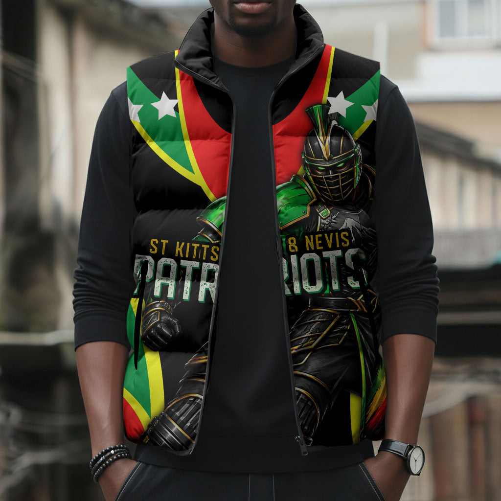 Personalized St Kitts And Nevis Patriots Cricket Sleeveless Puffer Jacket Dynamic Player Celebration Team Pride