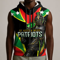 Personalized St Kitts And Nevis Patriots Cricket Sleeveless Zip Hoodie Dynamic Player Celebration Team Pride
