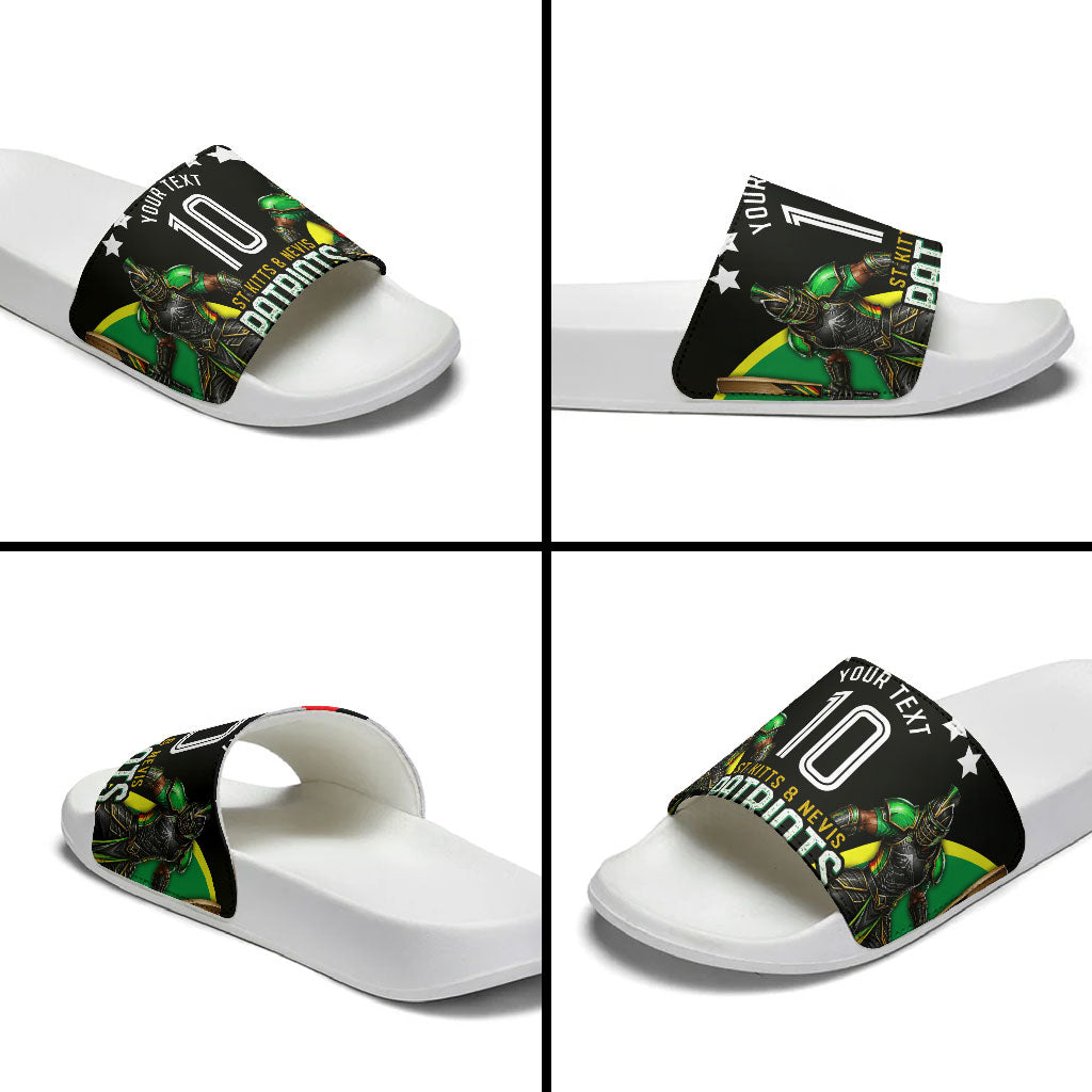Personalized St Kitts And Nevis Patriots Cricket Slide Sandals Dynamic Player Celebration Team Pride