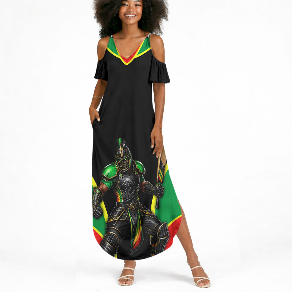 Personalized St Kitts And Nevis Patriots Cricket Summer Maxi Dress Dynamic Player Celebration Team Pride