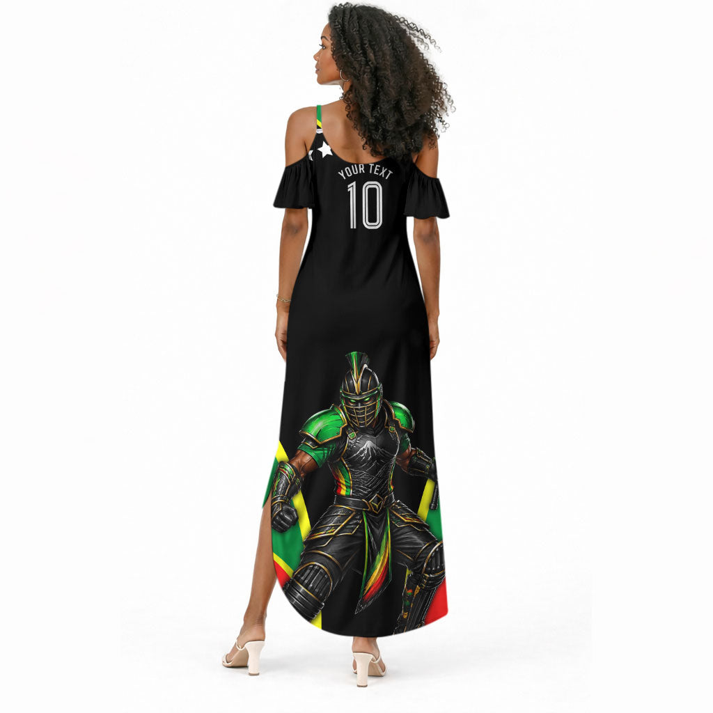 Personalized St Kitts And Nevis Patriots Cricket Summer Maxi Dress Dynamic Player Celebration Team Pride