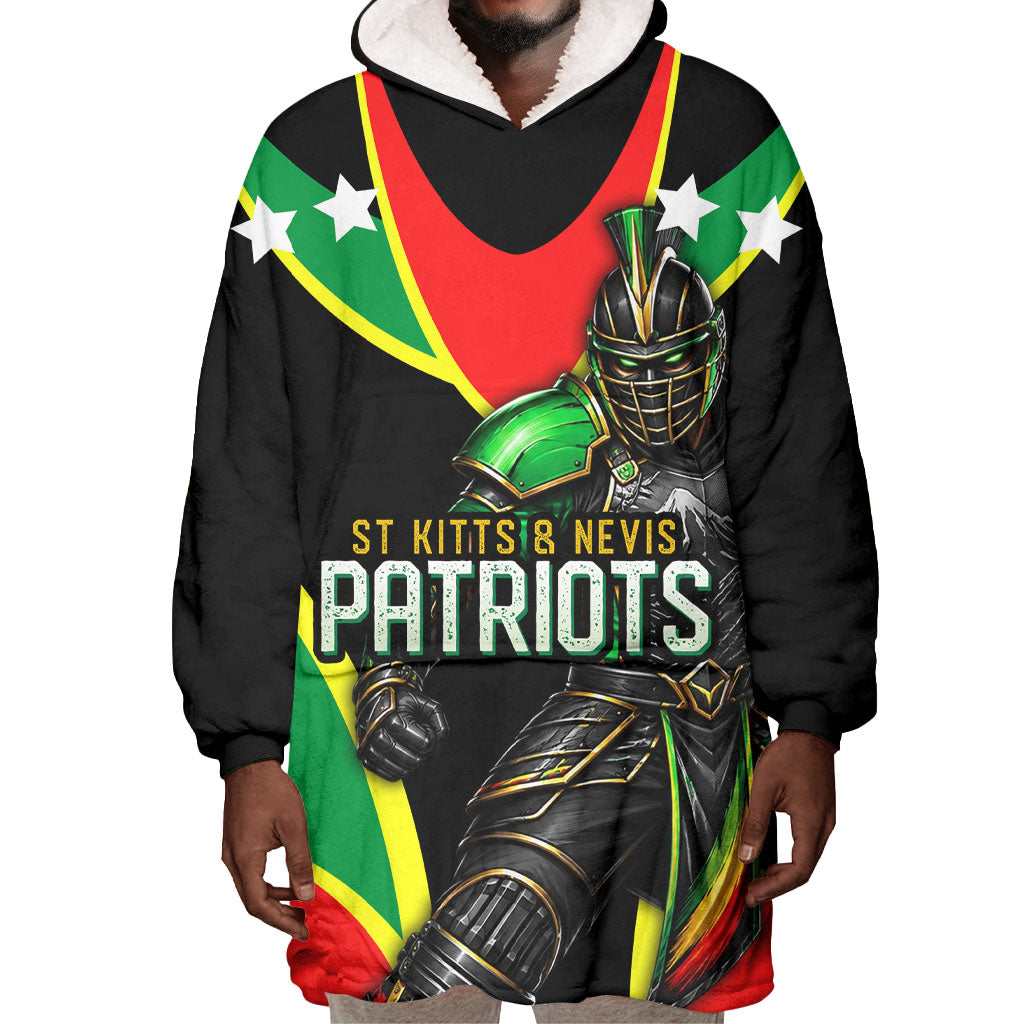 Personalized St Kitts And Nevis Patriots Cricket Wearable Blanket Hoodie Dynamic Player Celebration Team Pride