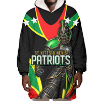 Personalized St Kitts And Nevis Patriots Cricket Wearable Blanket Hoodie Dynamic Player Celebration Team Pride