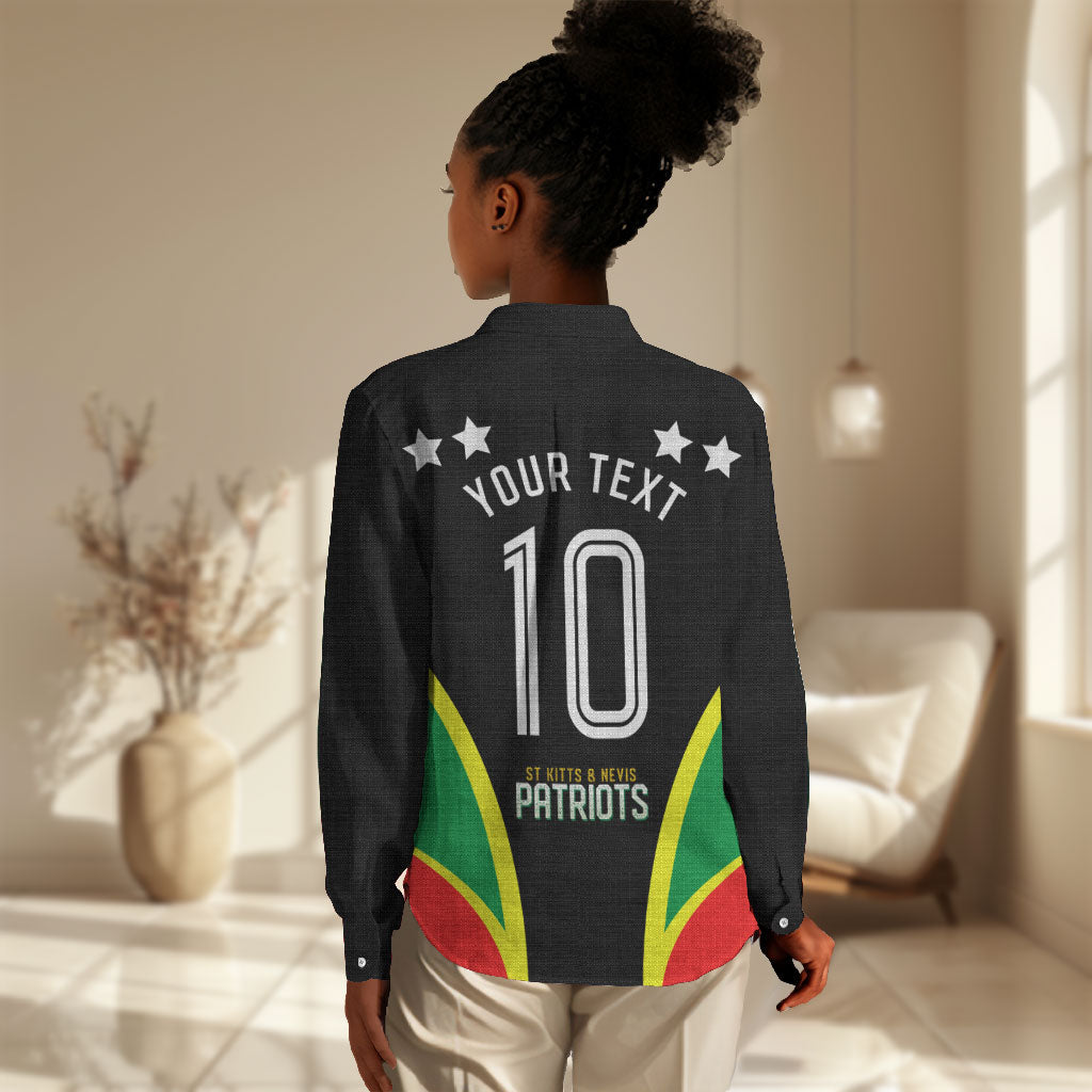 Personalized St Kitts And Nevis Patriots Cricket Women Casual Shirt Dynamic Player Celebration Team Pride