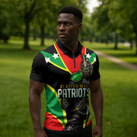 Personalized St Kitts And Nevis Patriots Cricket Zipper Polo Shirt Dynamic Player Celebration Team Pride