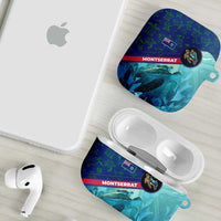 Montserrat AirPods Case with Sea Turtle Illustration Blue Underwater Ocean Design - Wonder Print Shop