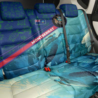 Montserrat Back Car Seat Cover with Sea Turtle Illustration Blue Underwater Ocean Design - Wonder Print Shop