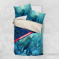Montserrat Bedding Set with Sea Turtle Illustration Blue Underwater Ocean Design - Wonder Print Shop