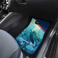Montserrat Car Mats with Sea Turtle Illustration Blue Underwater Ocean Design - Wonder Print Shop