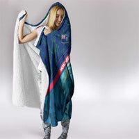 Montserrat Hooded Blanket with Sea Turtle Illustration Blue Underwater Ocean Design - Wonder Print Shop