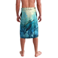 Montserrat Lavalava with Sea Turtle Illustration Blue Underwater Ocean Design - Wonder Print Shop