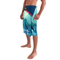 Montserrat Lavalava with Sea Turtle Illustration Blue Underwater Ocean Design - Wonder Print Shop