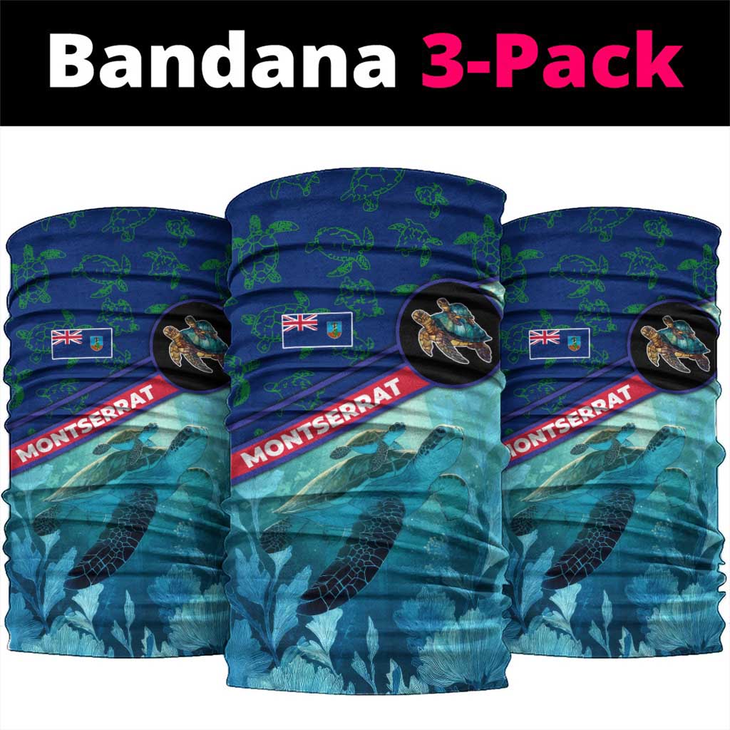 Montserrat Neck Gaiter with Sea Turtle Illustration Blue Underwater Ocean Design TS04