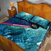 Montserrat Quilt Bed Set with Sea Turtle Illustration Blue Underwater Ocean Design - Wonder Print Shop