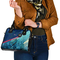 Montserrat Shoulder Handbag with Sea Turtle Illustration Blue Underwater Ocean Design - Wonder Print Shop