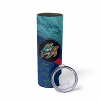 Montserrat Skinny Tumbler with Sea Turtle Illustration Blue Underwater Ocean Design - Wonder Print Shop