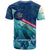 Montserrat T Shirt with Sea Turtle Illustration Blue Underwater Ocean Design - Wonder Print Shop
