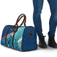 Montserrat Travel Bag with Sea Turtle Illustration Blue Underwater Ocean Design - Wonder Print Shop