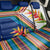 Montserrat Back Car Seat Cover with Heliconia Flower Illustration Colorful Retro Stripe Design - Wonder Print Shop