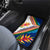 Montserrat Car Mats with Heliconia Flower Illustration Colorful Retro Stripe Design - Wonder Print Shop