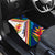 Montserrat Car Mats with Heliconia Flower Illustration Colorful Retro Stripe Design - Wonder Print Shop