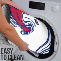 Montserrat Bathroom Set with Gecko Illustration Red Blue Wavy Line Design - Wonder Print Shop