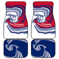 Montserrat Car Mats with Gecko Illustration Red Blue Wavy Line Design - Wonder Print Shop