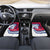 Montserrat Car Mats with Gecko Illustration Red Blue Wavy Line Design - Wonder Print Shop