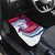 Montserrat Car Mats with Gecko Illustration Red Blue Wavy Line Design - Wonder Print Shop