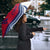 Montserrat Umbrella with Gecko Illustration Red Blue Wavy Line Design - Wonder Print Shop